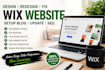 design fix redesign wix website setup blog website update wix website SEO