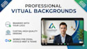 design zoom virtual background professionally with 3d logo