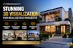 create stunning 3d visualization for real estate and architectural rendering
