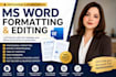 professionally format and edit ms word documents