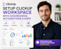 setup clickup workspace with dashboard automations and sops as clickup expert