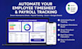 an automated employee timesheet, attendance, schedule, payroll tracker