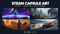 create steam capsule art and game art illustrations