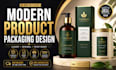 do product packaging design with modern branding