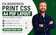 fix wordpress print css and create a4 PDF article layout with gutenberg styling
