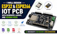 design esp32 and esp8266 iot pcb with schematic layout and gerber file