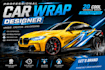 create a luxury car wraps design with 3d features