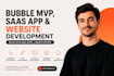 build bubble io mvp saas app and website developer