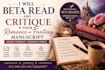 beta read critique romance beta reader fantasy professionally