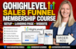 create skool membership course with gohighlevel website funnel and onboarding