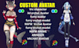 rig animaze 3d model and rigging, vseeface avatar, vtuber streaming, obs studio