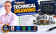 technical drawing, autocad drafting, 2d 3d cad design expert