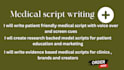 write accurate medical, health, wellness and educational video scripts