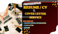 write resume and cover letter