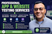 do app testing website testing QA user testing android ios app review ux testing