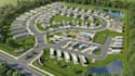 do property cgi, 3d site plan, rv park, subdivision layout with rendering