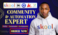 skool community setup circle so community kajabi expert mighty network setup ghl