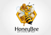 create modern  honey bee logo design