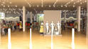 recreate 3d modern retail store,streetwear interior,clothing showroom,cgi render