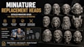 miniature 3d heads for tabletop figures 3d model and 3d printing