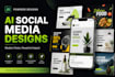 create modern ai social media posts and ad creatives