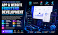 do app website frontend development, app solution, saas website creation, auto