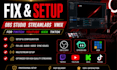 setup or fix obs studio, streamlabs and vmix for twitch, youtube, kick, tiktok