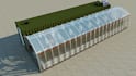 design modern greenhouse and hydroponic farm 3d rendering