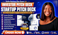 design, redesign investor pitch deck, startup, powerpoint presentation and canva