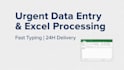 do urgent data entry , excel data processing , fast typing