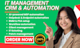 setup IT management syncro halopsa atera ninjaone superops connectwise datto rmm