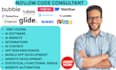 bubble io glide adalo xano flutterflow webflow base44 appgyver n8n web app saas