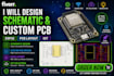 design schematic, custom pcb drawing, esp32, pcb layout, iot, raspberry, kicad