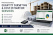 prepare boq, quantity takeoff and cost estimation including mep for construction