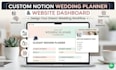 design  custom notion template wedding planner notion website dashboard,workflow