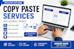 do copy paste and data entry