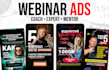 create webinar and expert social media designs