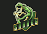 design snake mascot logo design with company