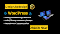 do wordpress website development, design or redesign wordpress blog websi