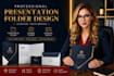 design professional presentation folder and business folder