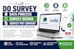 do survey data process, survey design, survey pdf convert