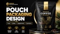 premium packaging and label design pouch, bottle, sack and mockups