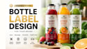 design premium bottle labels for wine, juice and supplements