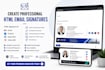 design clickable HTML email signature for gmail outlook and apple mail