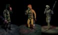create retro ps1 psx lowpoly character model and loop animation