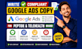 write compliant google ads copy for peptide and telehealth brands