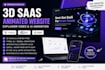 interactive 3d saas animated website, saas UI animation with three js r3f webgl
