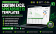 design budget spreadsheet, custom excel googlesheet template with vba and macro