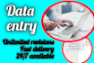 data entry and data typing work for you