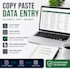 do accurate data entry, copy paste and web research